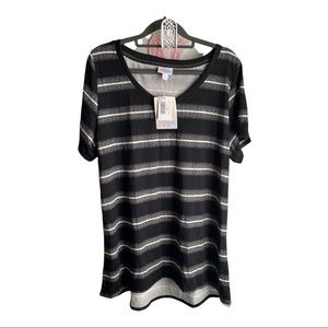 NWT Black, Gray and White LuLa Roe Christy T.  Size XL